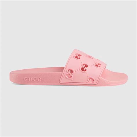 pink gucci slides rubber|gucci slides women pink.